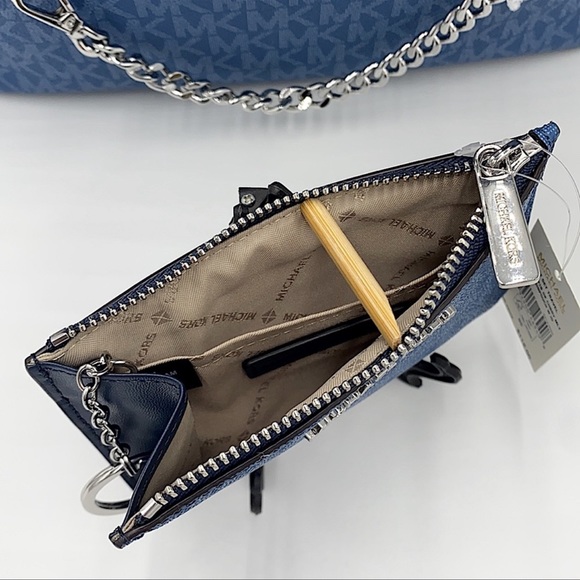 MICHAEL KORS SMALL TOP ZIP COINPOUCH DK CHAMBRAY - Picture 16 of 16